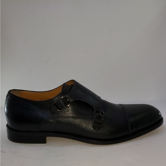 Hugo Boss NIB Black Double-Monk Shoes size 9.5 - Picture 6 of 10